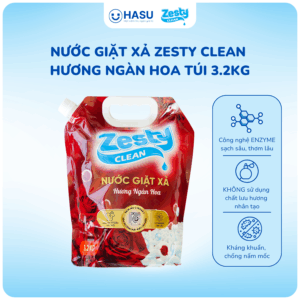Nước giặt xả Zesty Clean Hương Ngàn Hoa Túi 3.2Kg